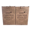 2 Fantado Wide Mouth Mason Jars Light Pink, With Handle For Hanging New. Fixed Price $23.48.