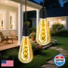 Solarmory Hanging Lantern Outdoor 2 Pack Amber Glass Edison Bulb. Fixed Price $76.64.
