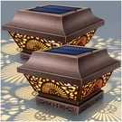 Denicmic Solar Post Lights 2 Pack Cap 6.1 X 4.1 4.5 Inches, Copper. Fixed Price $51.04.
