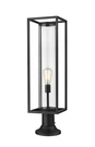 Z-lite 584PHBR-533PM Dunbroch 30" Tall Marine Grade Outdoor Pier Black. Fixed Price $294.00.
