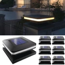 Sunco 6 Pack Solar Post Lights, Outdoor Dusk To Dawn Black Square Powered. Fixed Price $58.89.