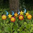 Exhart Celestial Decorative Plant Lawn Garden Stakes Moon Sun Star - 12 18.5". Fixed Price $24.99.