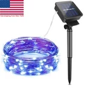 Solar Twinkle Powered Copper Wire Fairy String Rope Lights Outdoor Garden Patio. Fixed Price $9.99.
