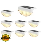 Volisun 8PK Solar Deck Lights, Warm White Led, Waterproof Fence. Fixed Price $50.99.