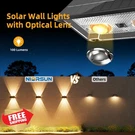 Niorsun 8PK Solar Fence Lights Up Down Warm Cool Rgb Wall Mount. Fixed Price $76.99.