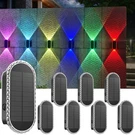 Lianglome Solar Fence Lights Outdoor - 8PK, 3000K/COLOR Changing. Fixed Price $68.14.