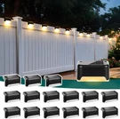 Solpex Solar Deck Lights Outdoor Pack, Step 16, Black. Fixed Price $40.99.