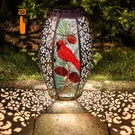Larekook Solar Lantern Outdoor WATERPROOF,13" Large Cardinal, Red. Fixed Price $53.99.
