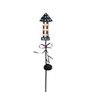 Gerson 40.5" Red White Blue Usa Stars Stripes Rocket Solar Metal Pathway Marker. Fixed Price $30.23.