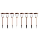 Set Of 8 Stainless-steel Solar-powered Outdoor Lights (copper). Fixed Price $53.55.