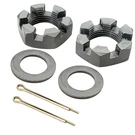 Trailer Nut Kit Combination For 1" Shaft Spindle, Including Washer And 2.2". Fixed Price $13.95.