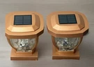 Plow & Hearth 56485001 Classic Mission Style Solar Light Post Caps, Set Of 2. Fixed Price $20.99.