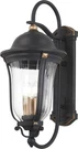 Minka Lavery 73233-738 Peale Street Clear Optic Ribbed Glass Outdoor Wall Mount,. Fixed Price $302.06.