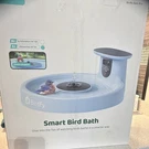 Birdfy Bath Pro Smart Fountain Blue Heated Lighted Camera Solar Panel. Fixed Price $242.50.