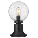 Z-lite Laurent 1 Light Outdoor Pier Mount, Black/clear 599PHM-553PM-BK. Fixed Price $192.10.