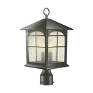 Home Decorators Brimfield 3-LIGHT Aged Iron Steel Line Volt Outdoor Post. Fixed Price $66.45.