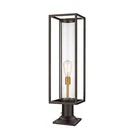 Z-lite Dunbroch 1 Light 30" Outdoor Pier, Bronze/brass 584PHBR-533PM-DBZ. Fixed Price $302.00.