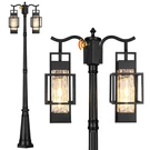 Partphoner Dusk To Dawn Outdoor Lamp Post Light 2-HEAD, Hardwired Street Ligh.... Fixed Price $206.66.