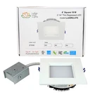 Lotus 6" Square 18W 1/4 Thin Regressed Led Light LL6SRG-27K- White. Fixed Price $10.00.