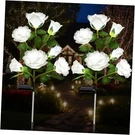 Dwh Solar Garden Lights Outdoor, 7-FLOWER Rose Led Stake For 2 Pack White. Fixed Price $39.05.