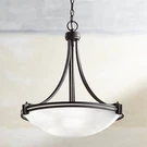 Deco Oil Rubbed Bronze Pendant Chandelier 21 1/2" Wide Modern 3-LIGHT Fixture. Fixed Price $349.99.