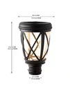 Hampton Bay Ravencrest 120 Lumens Black Outdoor Solar Post Lantern #1007161768. Fixed Price $50.00.