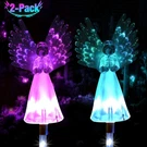 Solar Powered W/ Frosted Skirt Yard Garden Stake Color Change Lights Eaa. Fixed Price $19.99.