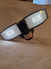 Good Earth Led Motion Sensor Security Flood Light Battery Powered 2 Head Tested. Fixed Price $17.98.