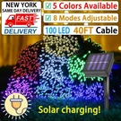 Solar 12M 100LED Night Outdoor Landscape String Lights Twinkle. Fixed Price $12.42.