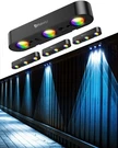 Solar Fence Lights, 4 Pack Outdoor Powered With Sync Group .... Fixed Price $63.72.