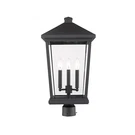 Z-lite Beacon Light 23.50" Outdoor Post Mount, Black/clear 568PHXLR-BK. Fixed Price $569.50.
