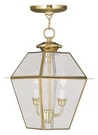 Livex Lighting 2285 Brass Westover 2-LIGHT 9"W Mini Pendant. Fixed Price $325.96.