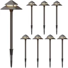 Goodsmann Landscape Lighting 8PK Low Voltage 2-TIER Pagoda Path Lights. Fixed Price $279.99.