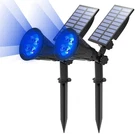 2 Solar Lights Led Blue Outdoor Garden Path Landscape Wall Lamp. Fixed Price $35.99.