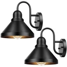 Brightever Gooseneck Outdoor Light Fixtures, 2-PACK Farmhouse 9.25IN, Black. Fixed Price $52.52.