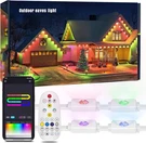 60FT Smart Outdoor Led String Lights, 30 Rgb Bulbs, App/remote Control, Waterpro. Fixed Price $67.99.