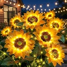 Solar Flowers Outdoor Waterproof: 3 Pack 9 Silk Sunflower Lights With 800M. Fixed Price $41.99.
