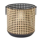 Homeroots 635421 Black & Brown Distressed Geometric Iron Tabletop Lantern Can.... Fixed Price $82.13.