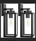 Beslowe 2 Pack Outdoor Wall Lanterns Black Model B04013P. Fixed Price $30.00.