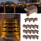 Gigalumi Led Solar Deck Lights, 16 Pack Waterproof For Outdoor Stairs, Step, .... Fixed Price $37.09.