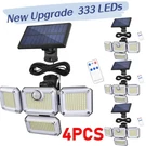 4 Pack 333 Led Solar Lights Outdoor Waterproof Motion Sensor Security Wall Lamp. Fixed Price $54.98.