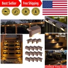 16 Pack Solar Waterproof Deck Lights For Outdoor Steps & Yard - Warm White Glow. Fixed Price $34.19.