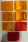 "7" Vtg Malibu Intermatic Rectangular Low Voltage Color Floodlight Lenses (A8). Fixed Price $27.95.