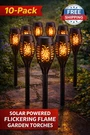 10 Pack Solar Flame Torch Lights Outdoor Garden Path Stake 8IN Lamp 20IN Height. Fixed Price $29.99.