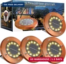 Jkimk Solar Ground Lights Outdoor Waterproof Flat Garden Disk. Fixed Price $23.99.