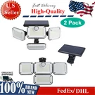 2PACKS Solar Powered Wall Lights Outdoor Motion Sensor Lamps 4 Heads W/remote. Fixed Price $32.90.