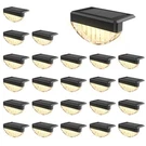 Solar Deck Lights 24 Pack Warm White Led Waterproof Black Volisun Outdoor Step. Fixed Price $74.99.