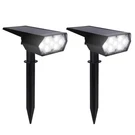 60 Lumens Matte Black Solar Led Outdoor Spotlight With Multiple Lighting Modes,. Fixed Price $38.15.