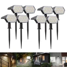 8 Pack 92-LED Solar Spotlights Landscape Outdoor Garden Pathway Lamps. Fixed Price $69.98.