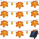 Xingpold Fall Decor Solar Pumpkin Maple Leaf String Lights Outdoor, Gold. Fixed Price $21.23.